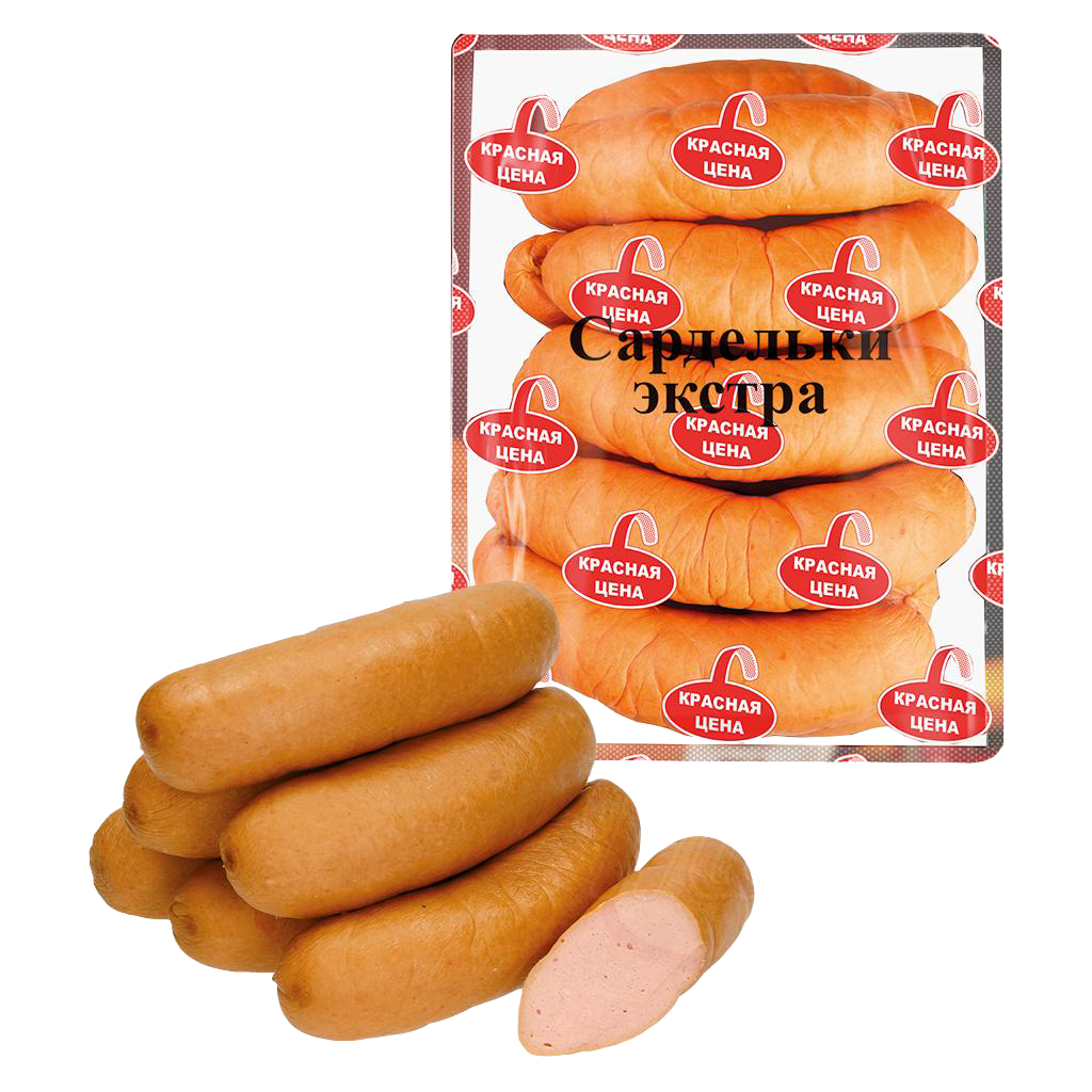 Saucisses fumées “Sardelki Extra”,  1300g