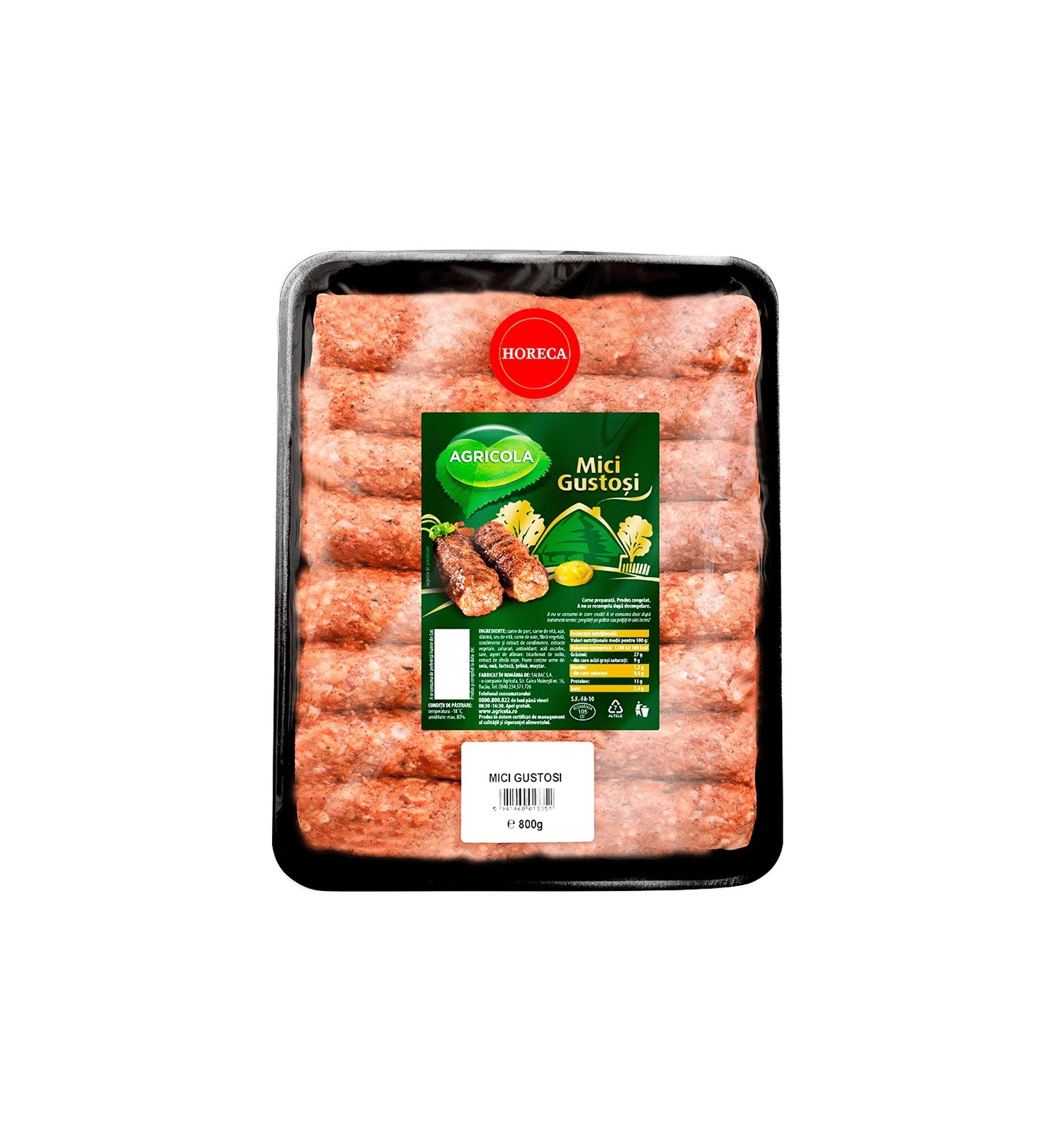Bâtonnets de viande "Mici Gustosi" (Mici) congelé 800g