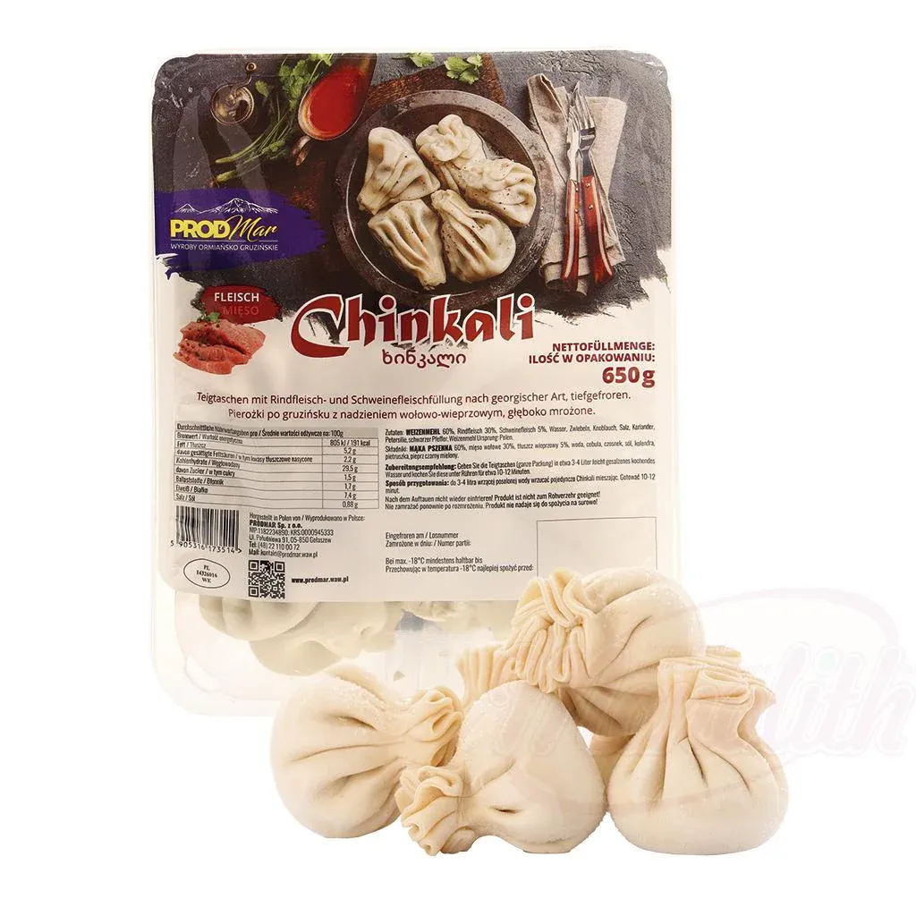 Ravioli "Khinkali" à la géorgienne au boeuf et au porc