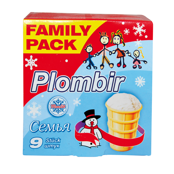 Glace à la vanille avec gaufre Plombir Moya Semya 9pcs - MOYA SEMYA
