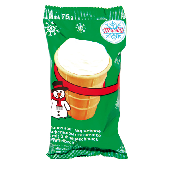 Glace à la crème dans la gaufre 120ml